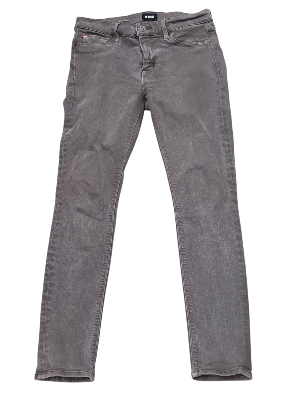 Hudson Nico Midrise Ankle Super Skinny Jeans Grey Size 28 Style WMA407TEN EUC